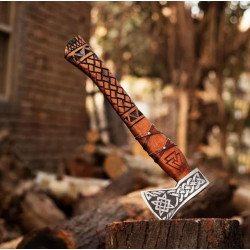 Custom Hand Forged High Carbon steel Axe With Leather Sheath