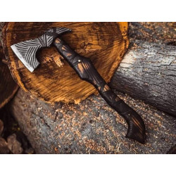 Custom Hand Forged High Carbon steel Axe With Leather Sheath