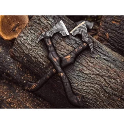 Custom Hand Forged High Carbon steel Axe With Leather Sheath