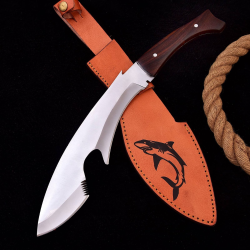 Beautiful Custom Handmade D2 Steel Hunting Kukri Knife With Leather Sheath