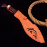 Beautiful Custom Handmade D2 Steel Hunting Kukri Knife With Leather Sheath